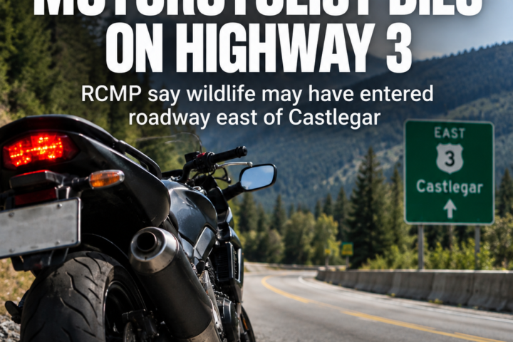 62-Year-Old Motorcyclist Dies in Highway 3 Crash East of Castlegar