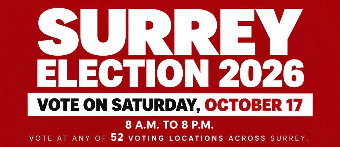Surrey Voters Can Cast Ballots at Any of 52 Locations in 2026 Municipal Election