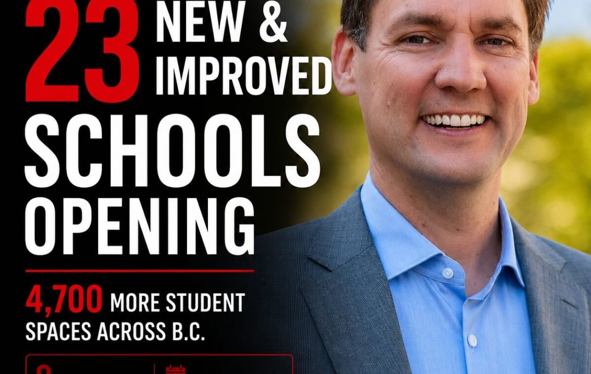 23 New and Improved B.C. Schools Opening This September, Adding 4,700 Student Spaces
