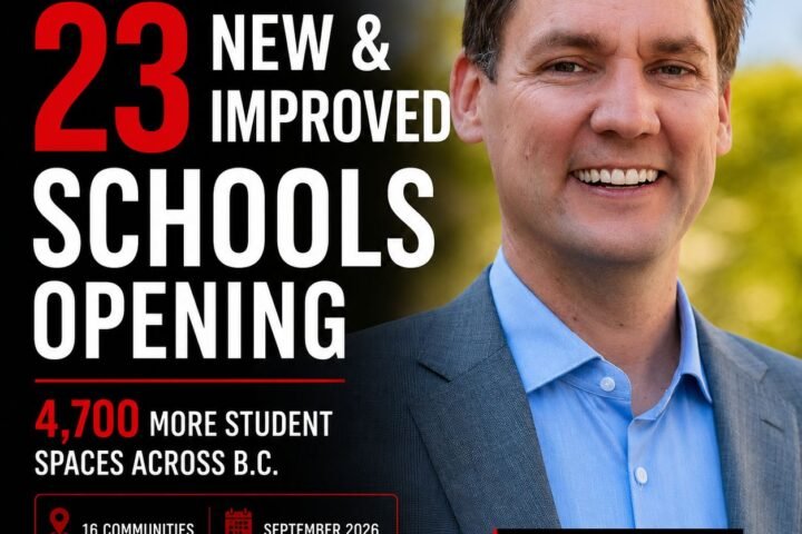 23 New and Improved B.C. Schools Opening This September, Adding 4,700 Student Spaces