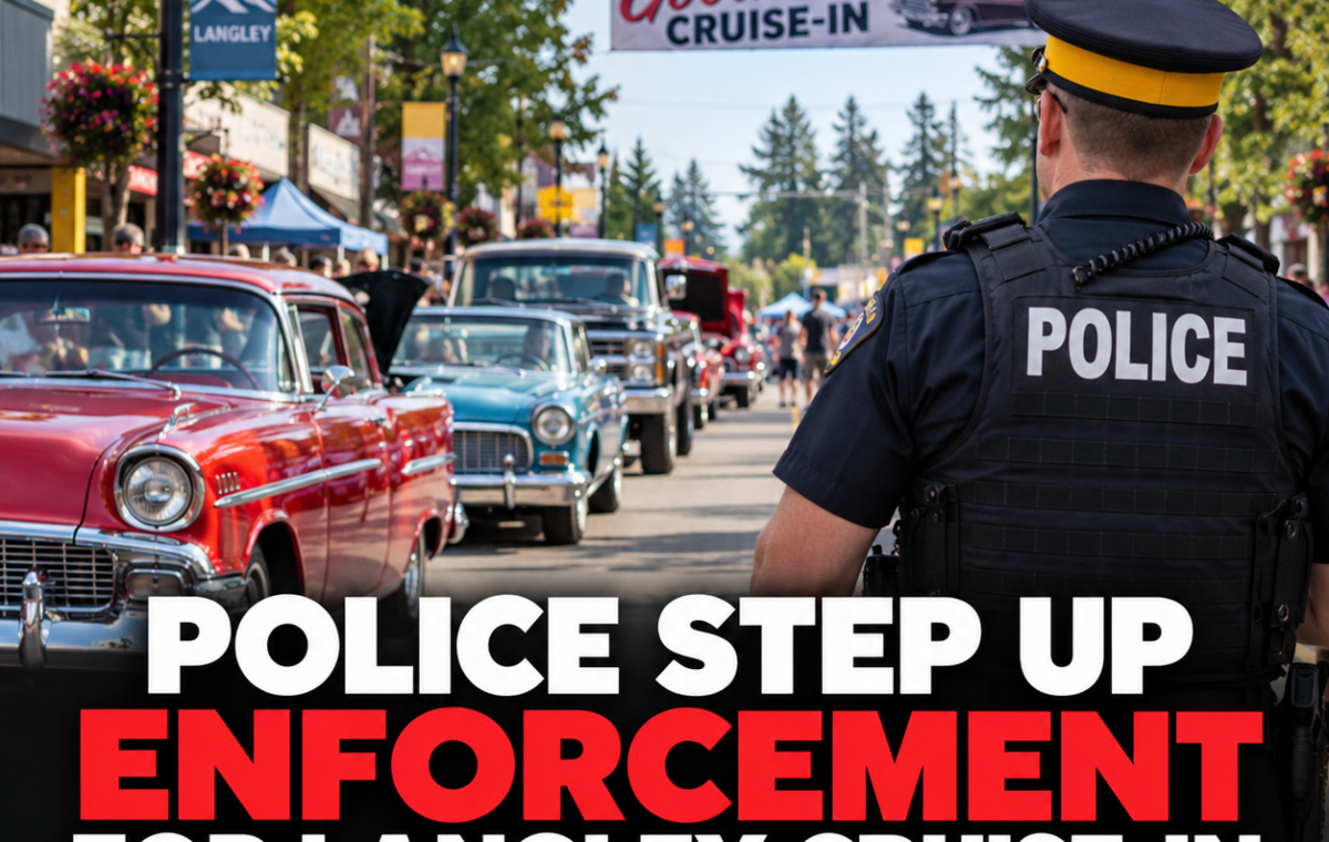 Langley RCMP Warn Drivers Ahead of Good Times Cruise-In Weekend